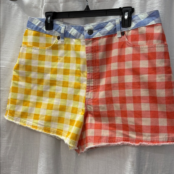 FARM RIO Colorful Gingham Checkered Short, Size XL - Picture 1 of 6